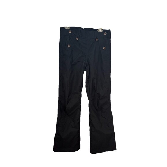 Columbia Snow Pants Womens Small (actual 33x30) Black Hi-Rise Flat Front Button - Picture 1 of 9